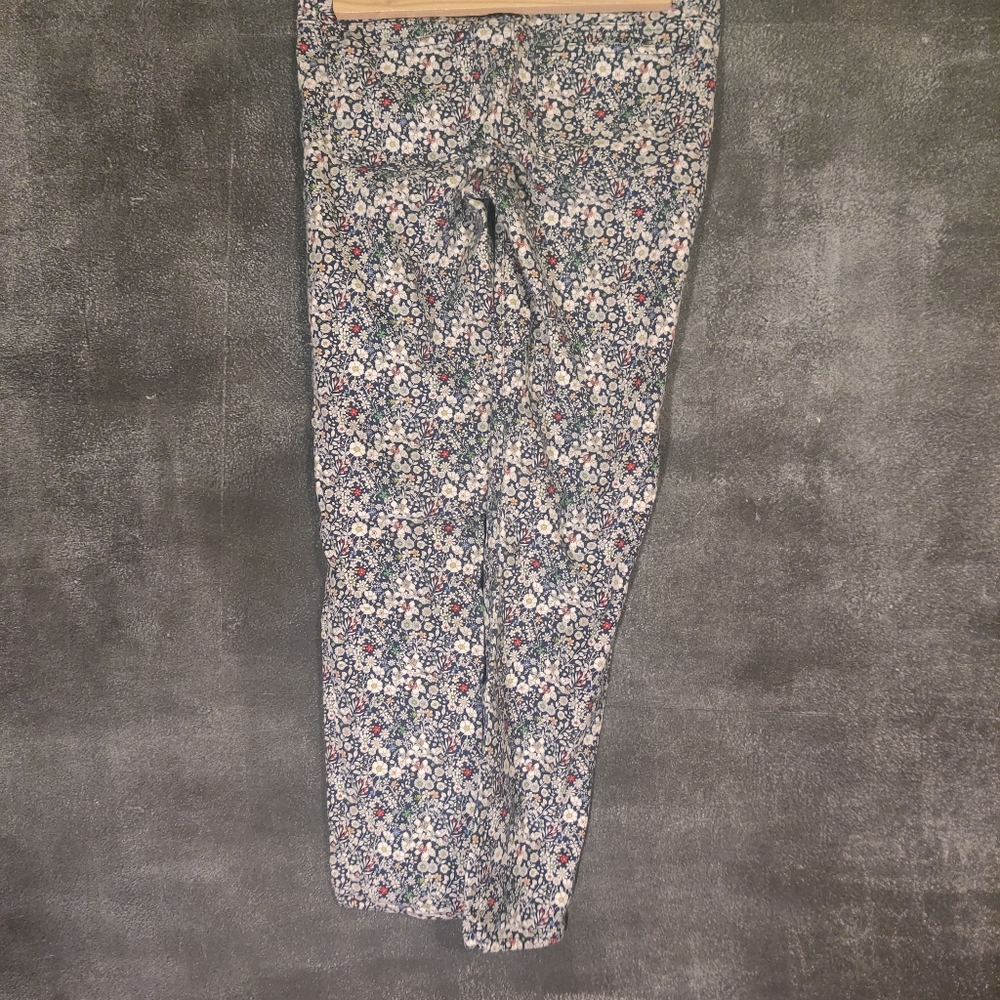 Floral J.Crew toothpick ankle pants